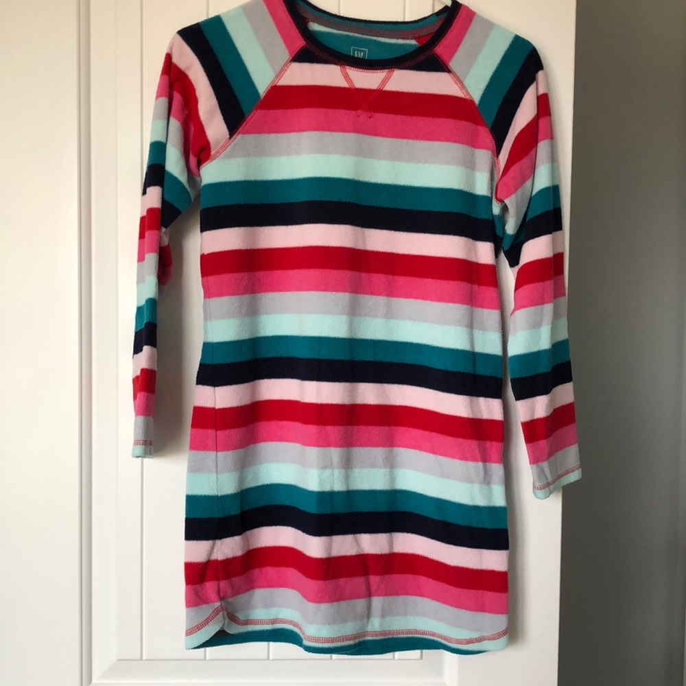 Gap‎ Nightgown Girls Size 12 Striped Pink Blue